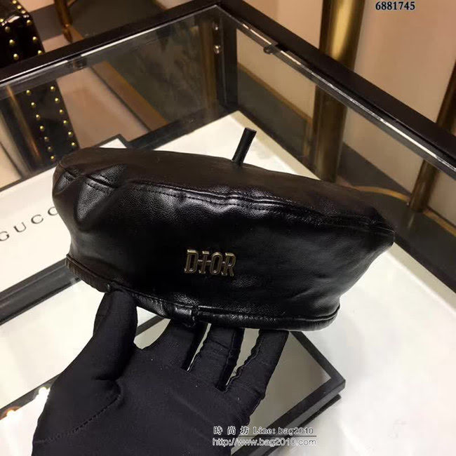 DIOR迪奧 經典百搭 專櫃款氣質貝雷帽 6881745 LLWJ5663